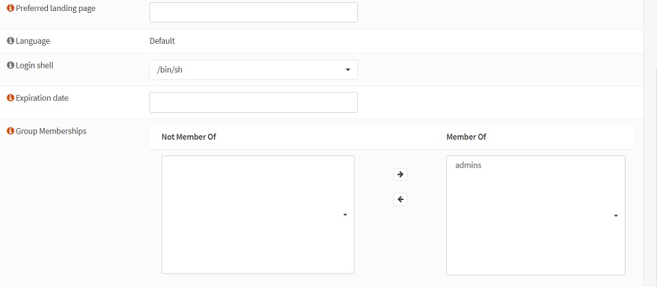 user setup